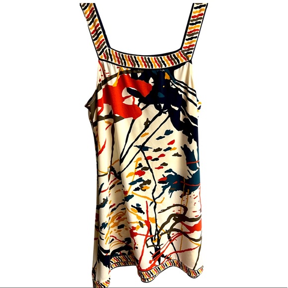 BCBG MaxAzria Paint Splatter Square Neck Shift Dress - Picture 1 of 2